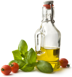 Olive oil and basil